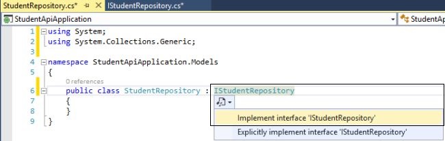 Implementing Interface in Class